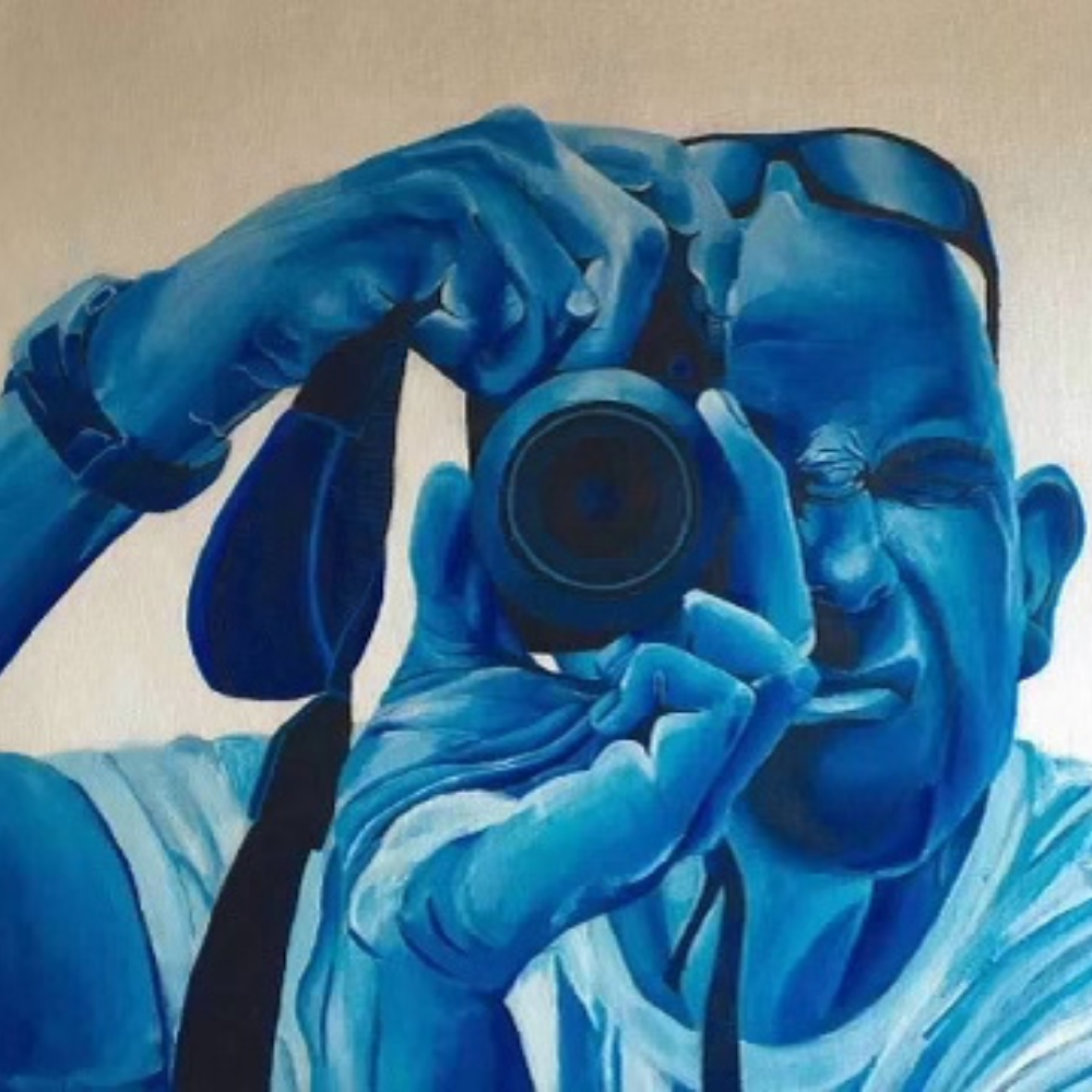 Kendall's artwork Blue Man by Kendall Maffia